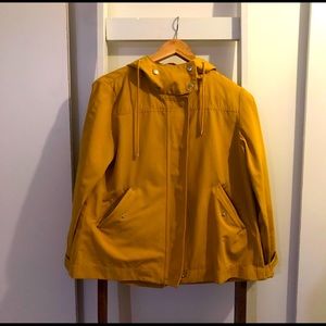LOFT yellow rain jacket